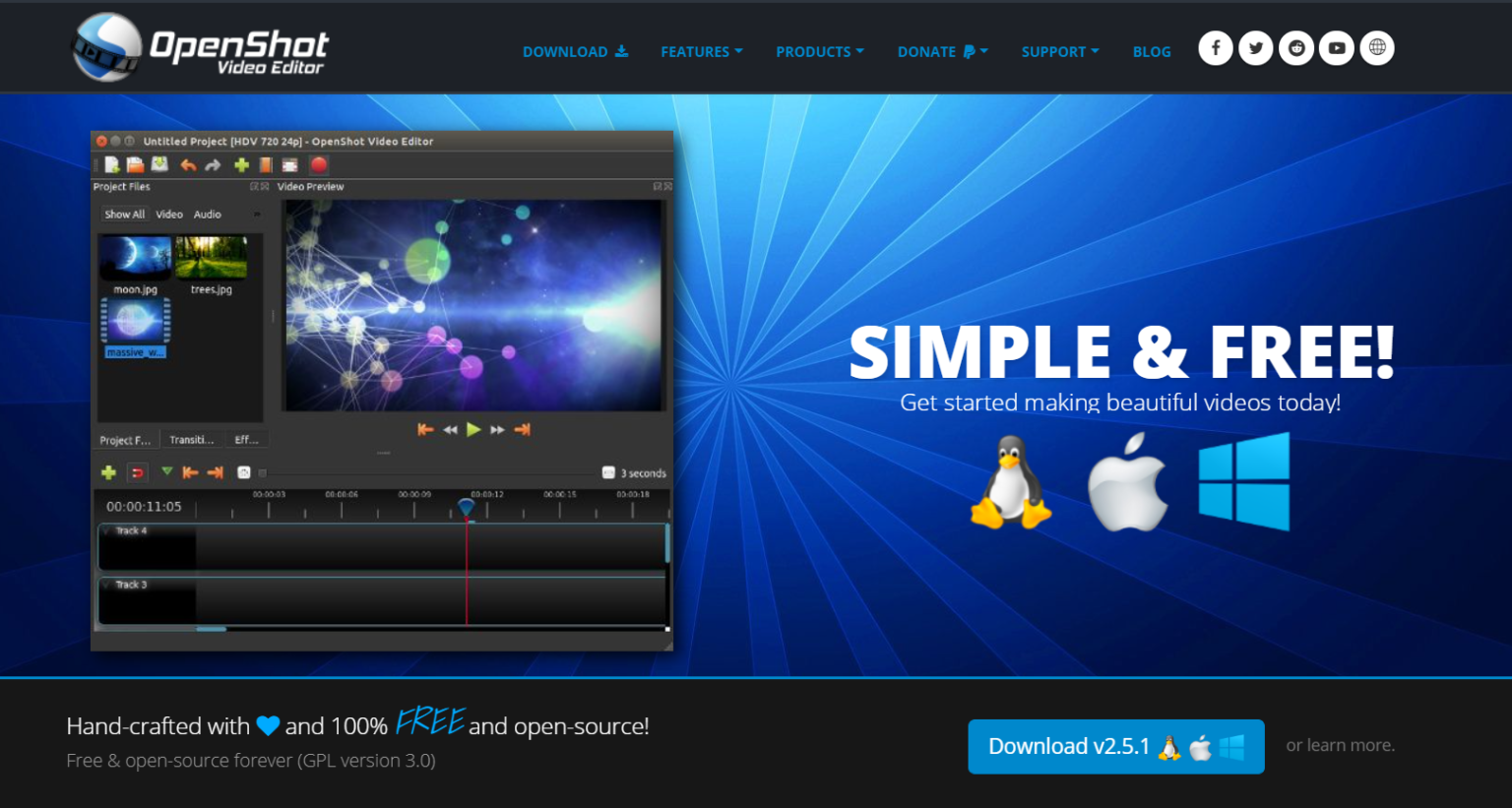 OPENSHOT. OPENSHOT Video Editor. Видеоредактор OPENSHOT. Последняя версия OPENSHOT 3.