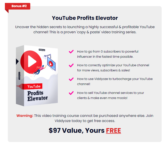 youtube profits elevator as bonus 2