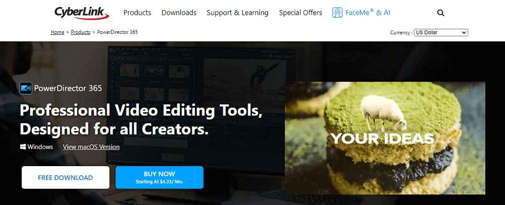 powerdirector 365 video editing tools