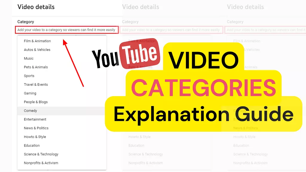 youtube video categories explanation guide