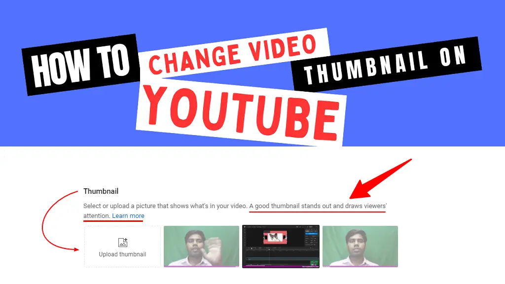 how to change video thumbnail on youtube