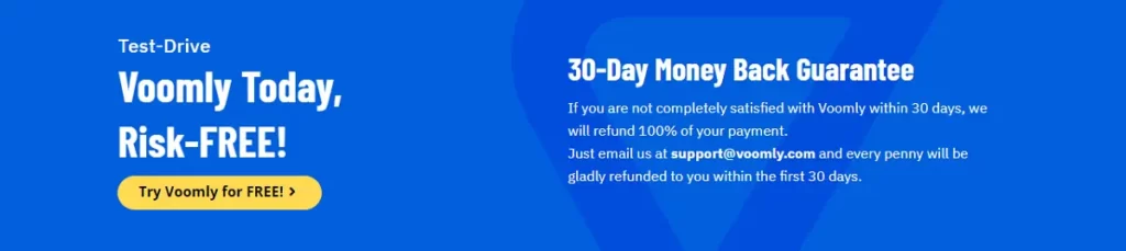 voomly 30 day money back guarantee