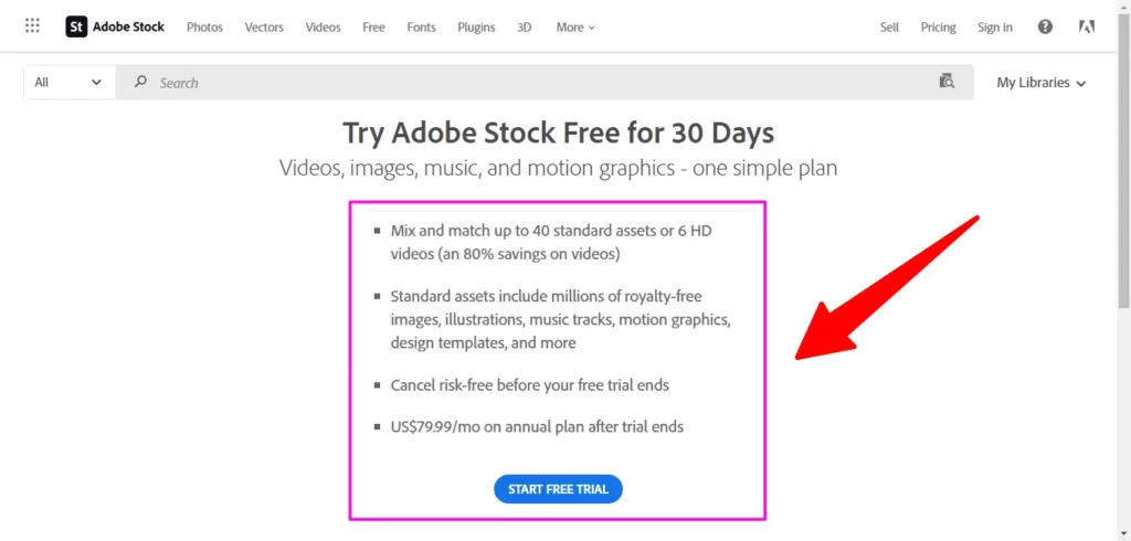 adobe stock free trial