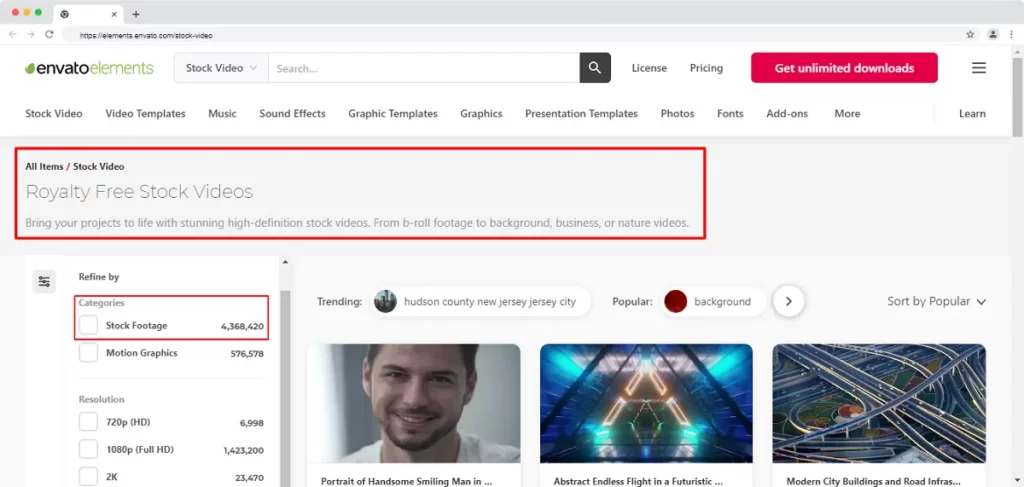 royalty free stock videos on Envato Elements