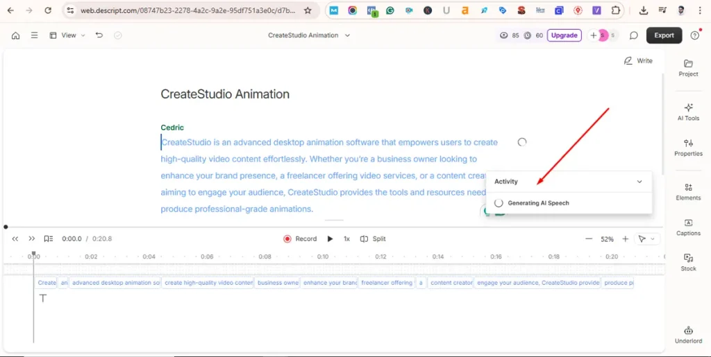 Descript Text to Speech AI Voice Generator