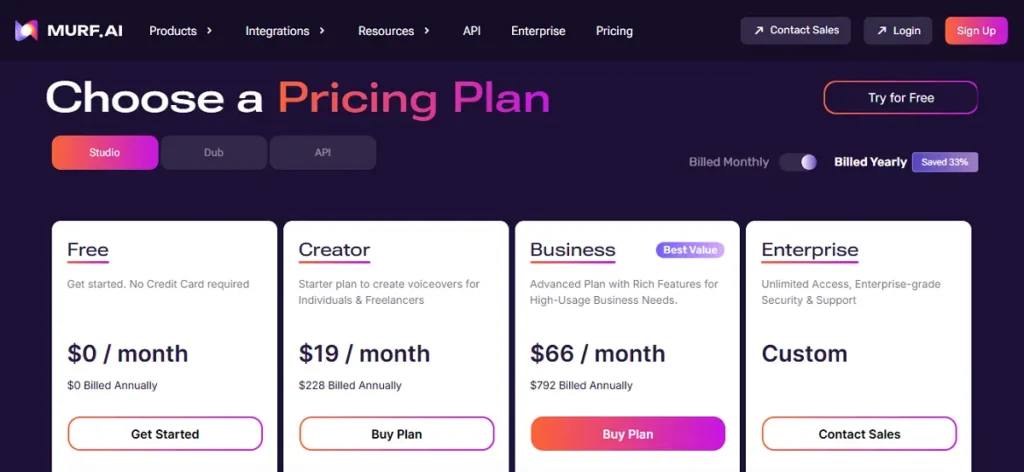 murf ai pricing