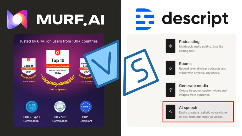 Murf AI vs Descript Text-to-Speech
