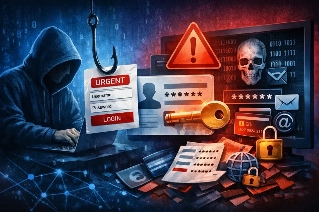 phishing, credential theft and its consequences